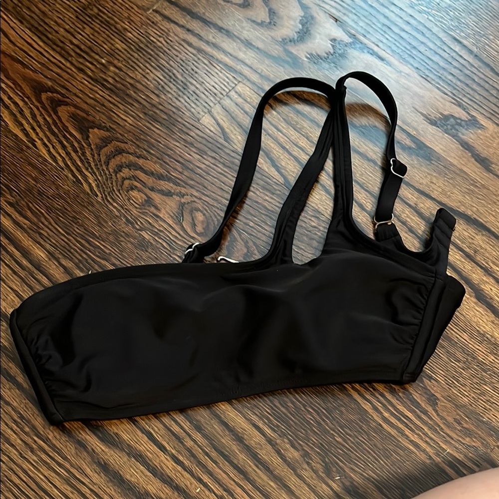 One shoulder black  Bikini Top